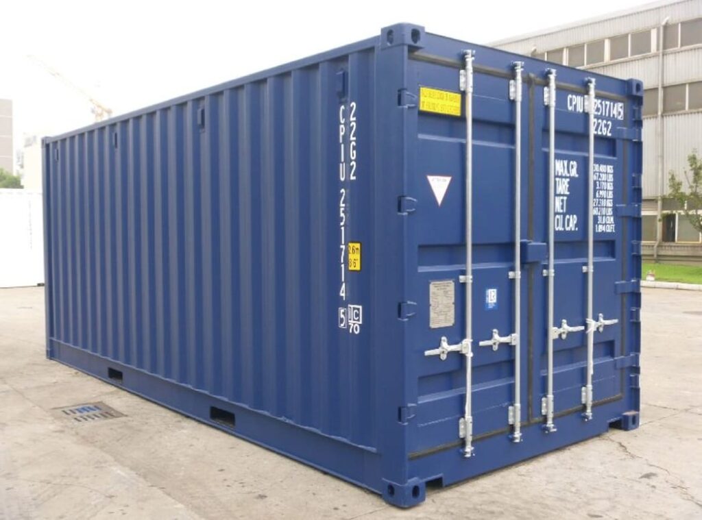 Conteneur maritime 20 pieds Open Side neuf – 23 m³, sans montant central