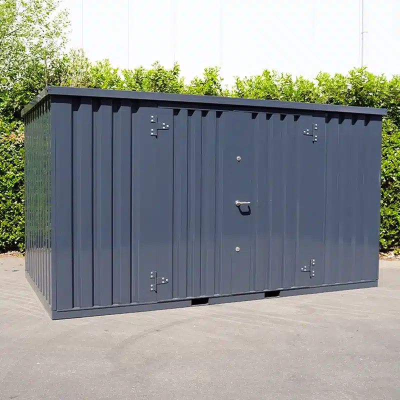 Conteneur pliable 4×2 m anthracite LL – RAL 7016, auto-montage