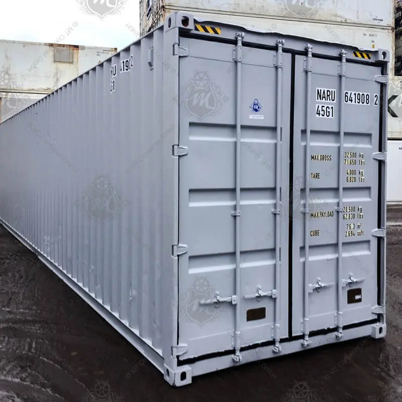Conteneur maritime 40 pieds HC occasion – 76,4 m³, export, 25 palettes