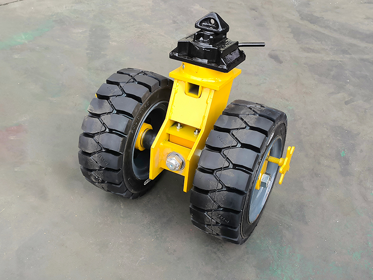 Roues tout terrain pour conteneur – Set 4 pièces, 9 000 kg, 360°, twist-lock