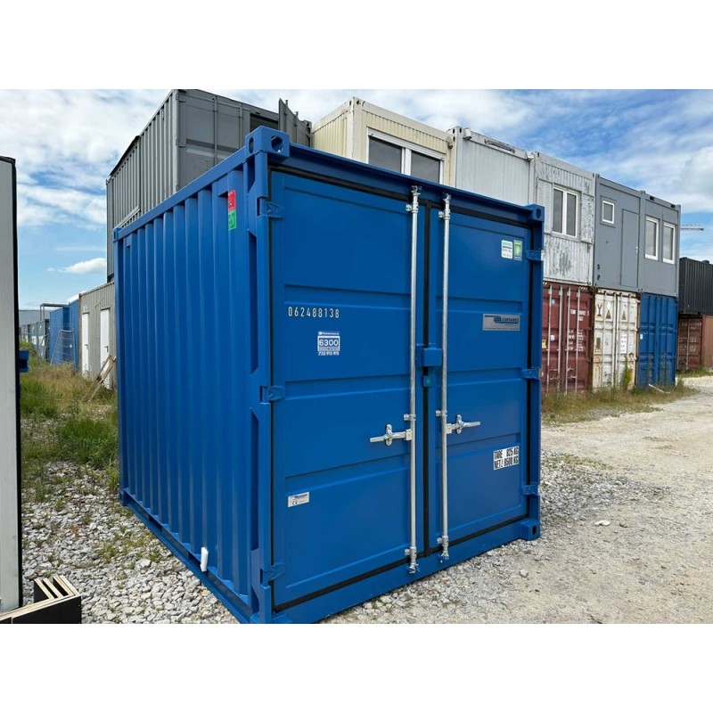 Conteneur maritime 10 pieds DV – 2,43×2,98×2,54 m, RAL 5010 bleu